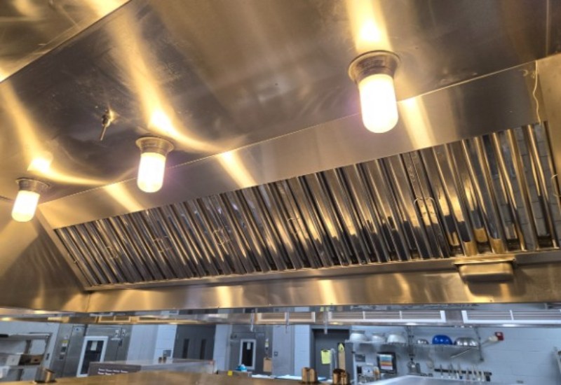 Large restaurant hood system installed for efficient ventilation in Georgia & North Carolina